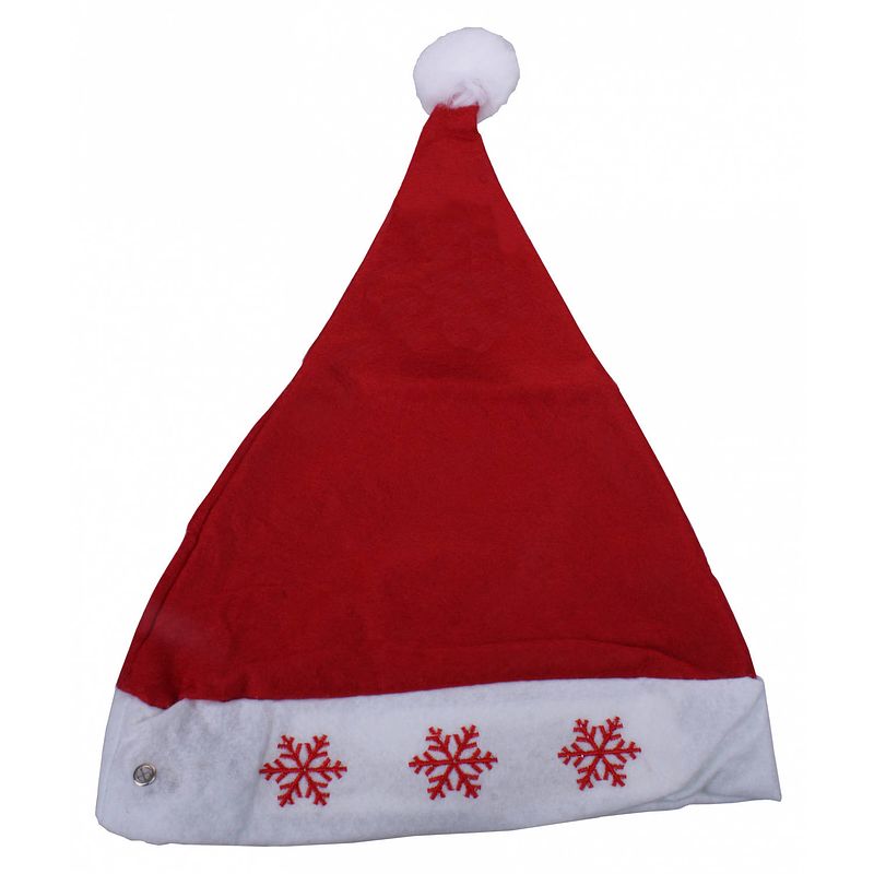 Foto van Christmas gifts kerstmuts kristallen pluche rood/wit one-size