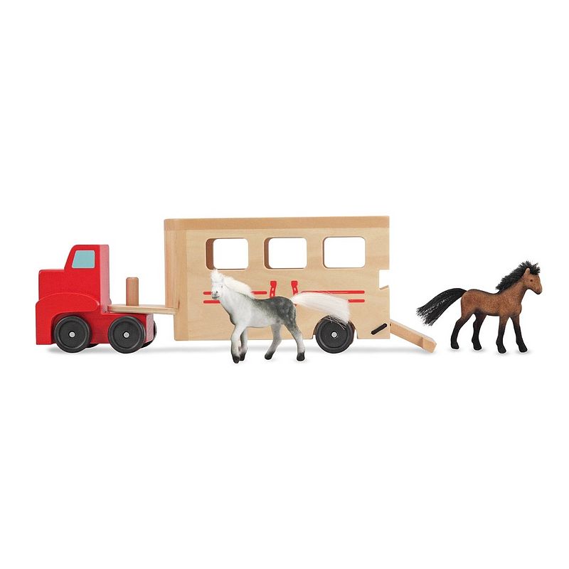 Foto van Melissa & doug paardentrailer met paarden 4-delig