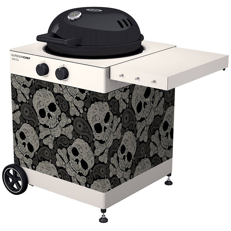 Foto van Outdoor chef bbq accessoire uitwisselbaar front voor arosa 570 g skull paisly