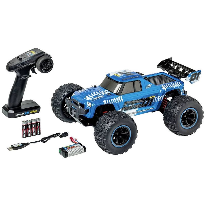 Foto van Carson modellsport xs stadium fighter brushed 1:10 rc auto elektro truggy 4wd rtr 2,4 ghz