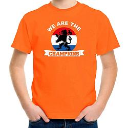 Foto van Oranje fan shirt / kleding holland we are the champions ek/ wk voor kinderen l (146-152) - feestshirts