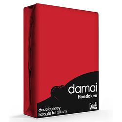 Foto van Damai multiform double jersey hoeslaken rood-160/180 x 200/220 cm