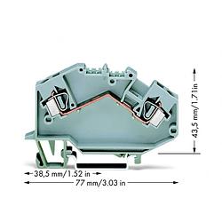 Foto van Wago 781-601 doorgangsklem 6 mm spanveer toewijzing: l grijs 50 stuk(s)