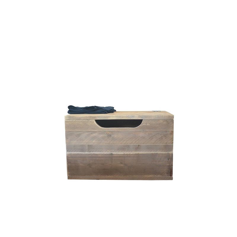 Foto van Wood4you - speelgoedkist kick steigerhout 80lx50hx50d cm