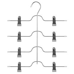 Foto van Metalen kledinghanger met clips voor 4 broeken 32 x 38 cm - kledinghangers