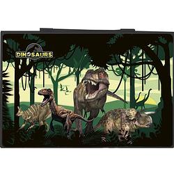 Foto van Dinosaurs kleurset jongens 31 x 21,5 cm groen 68-delig