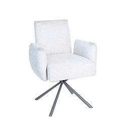 Foto van Ptmd lex cream dining chair legacy 15 dove grey legs