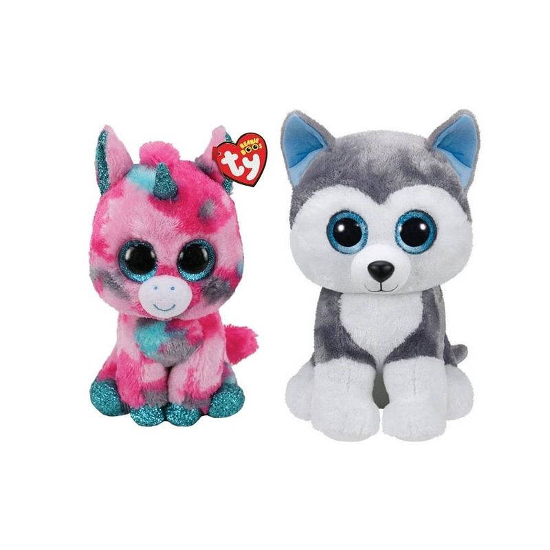 Foto van Ty - knuffel - beanie buddy - gumball unicorn & slush husky