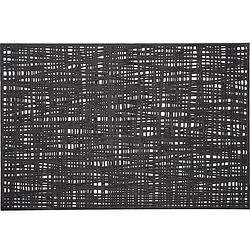 Foto van 6x rechthoekige onderleggers voor borden zwart 30 x 45 cm - placemats