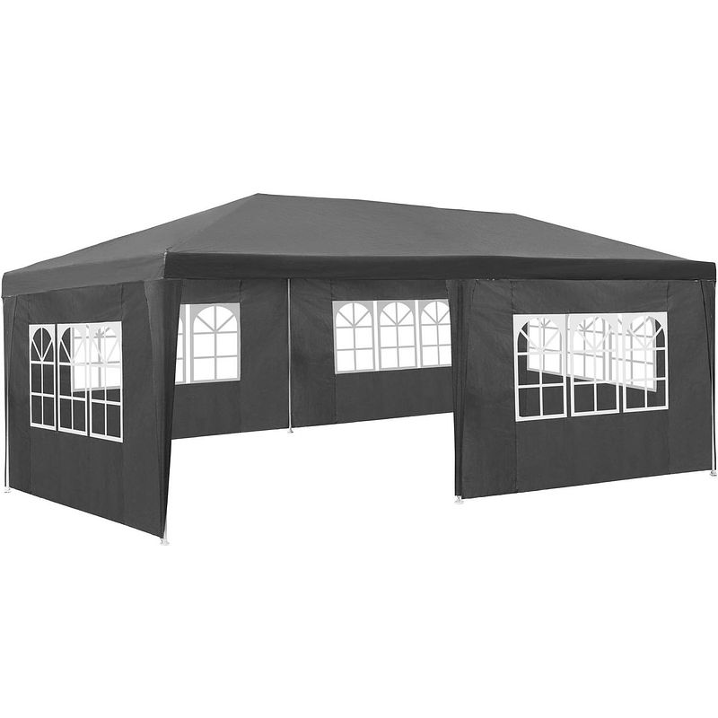 Foto van Tectake® - tuinpaviljoen vivara 6x3m met 5 zijdelen - grijs