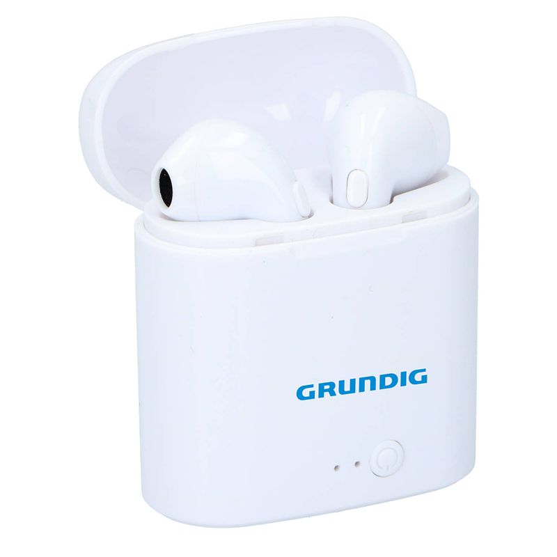 Foto van Grundig draadloze oordopjes - bluetooth koptelefoon - in-ear oortjes - 400 mah - wit