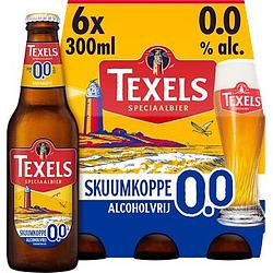 Foto van Texels skuumkoppe 0.0 bier fles 6 x 300ml aanbieding bij jumbo | 2e halve prijs