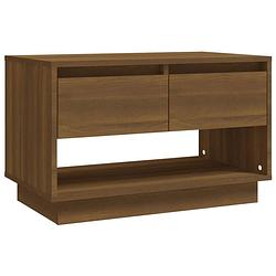 Foto van The living store tv-kast - bruineiken - 70 x 41 x 44 cm - 2 lades - 1 open vak