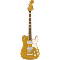 Foto van Squier paranormal troublemaker telecaster deluxe il aztec gold elektrische gitaar