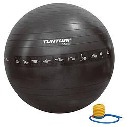 Foto van Tunturi anti-burst fitnessbal gymbal zwart - 55cm