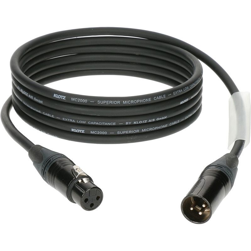 Foto van Klotz m2 3xm2t1m005 microfoonkabel neutrik xlr 0.5m zwart