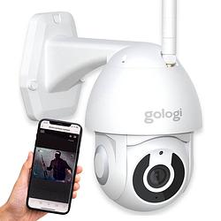 Foto van Gologi superior outdoorcamera - nachtzicht - beveiligingscamera - 3mp - met wifi en app - met 32gb sd-kaart - wit