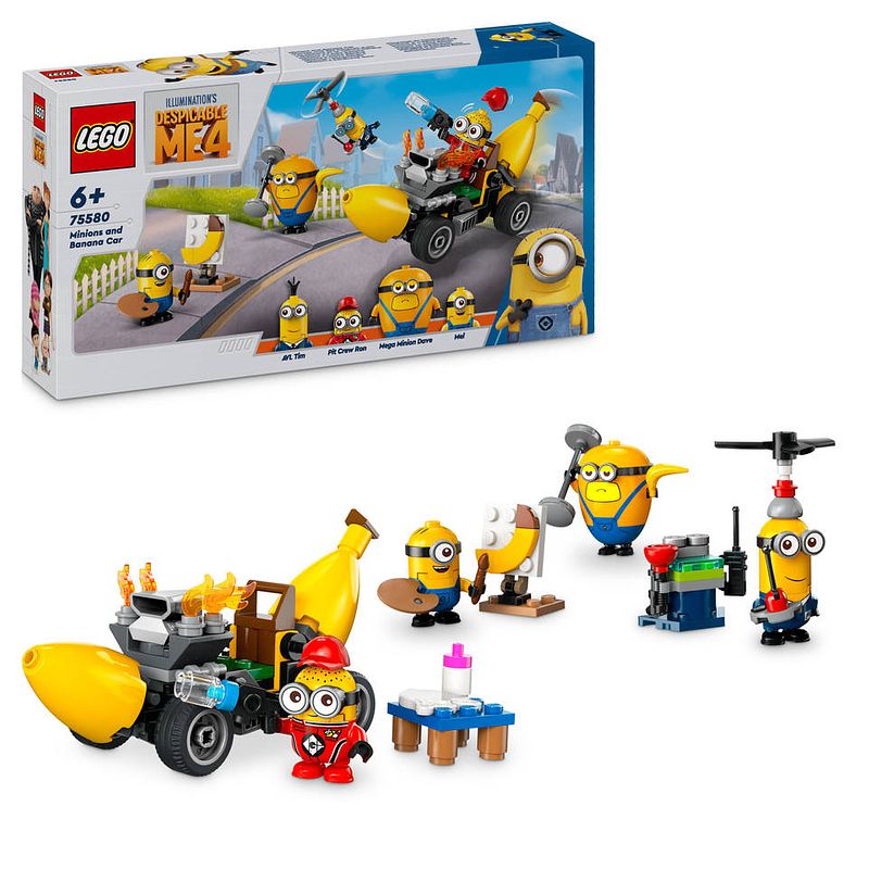 Foto van Lego verschrikkelijke ikke 4 minions en bananenauto 75580