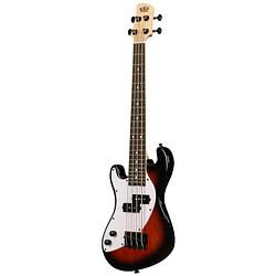 Foto van Kala solid body 4-string fretted u-bass left handed tobacco burst linkshandige elektrische basgitaar met gigbag