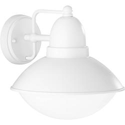 Foto van Led tuinverlichting - tuinlamp - trion amira - wand - e27 fitting - mat wit - aluminium