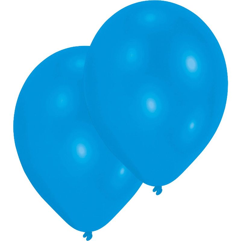 Foto van Amscan ballonnen blauw metallic 27,5 cm 25 stuks