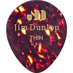 Foto van Dunlop 485p05th celluloid teardrop pick thin shell (set van 12)