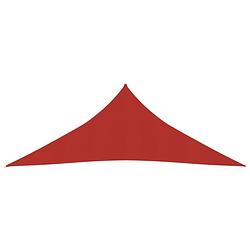 Foto van The living store schaduwdoek 4.5 x 4.5 x 4.5 m - rood hdpe - uv-bestendig