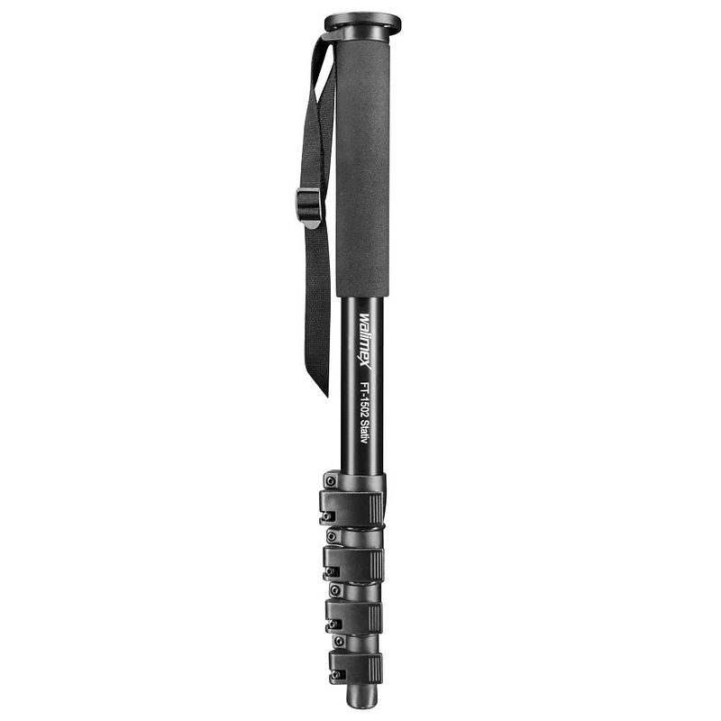 Foto van Walimex ft-1502 monopod 1/4 inch werkhoogte: 51 - 177 cm zwart incl. tas