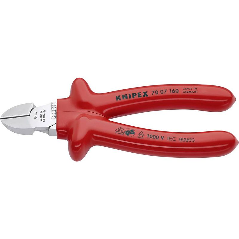 Foto van Knipex 70 07 160 vde zijkniptang met facet 160 mm