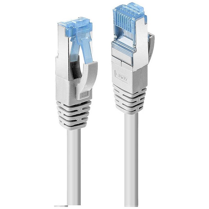 Foto van Lindy 47130 rj45 netwerkkabel, patchkabel cat 6a s/ftp 0.3 m grijs 1 stuk(s)