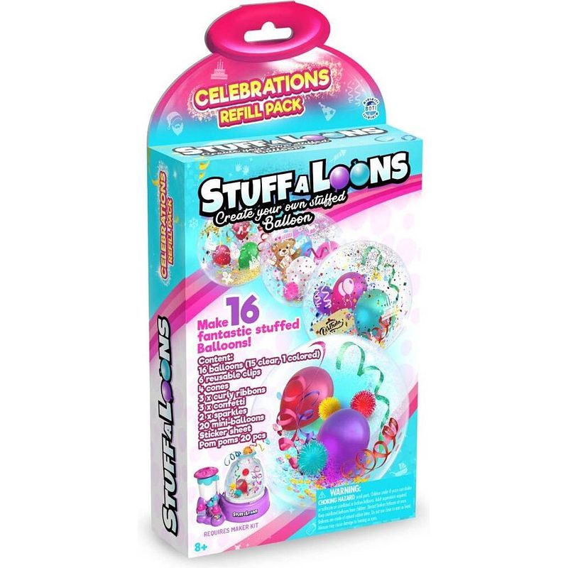 Foto van Stuff-a-loons ballonnenpakket celebrations 30 cm latex 75-delig