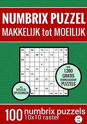 Foto van Kerstcadeau: puzzelboek met 100 numbrix puzzels - makkelijk tot moeilijk - nr.14 - puzzelboeken & meer - paperback (9789464657821)