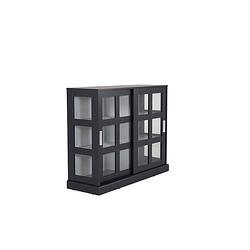 Foto van Lock dressoir 2 deuren, 6 planken, zwart.