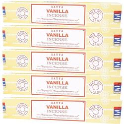 Foto van 5x nag champa wierook vanilla 15 gram - wierookstokjes