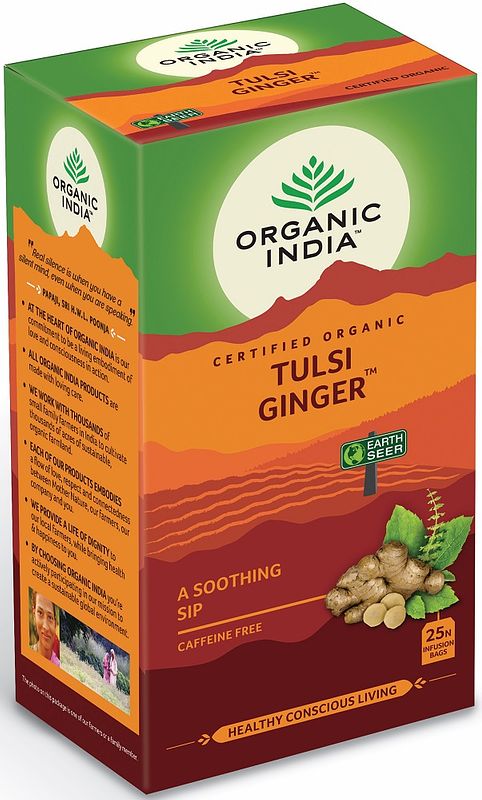 Foto van Organic india thee tulsi ginger