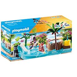 Foto van Playmobil family fun - kinderzwembad met whirlpool (70611)