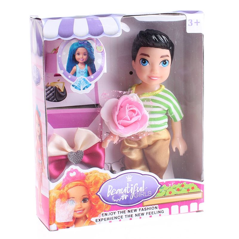 Foto van Lg-imports tienerpop beautiful girl met accessoires 16 cm zwart