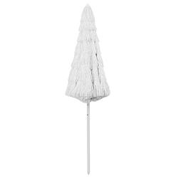 Foto van The living store hawaï parasol - 260 cm - weer- en uv-bestendig - wit