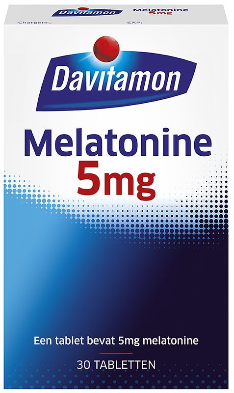 Foto van Davitamon melatonine 5mg tabletten