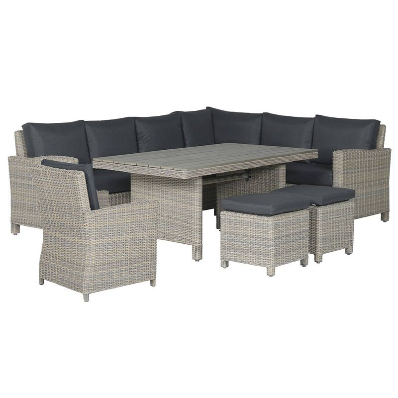 Foto van Garden impressions norma lounge dining set 6-delig rechts - vintage willow