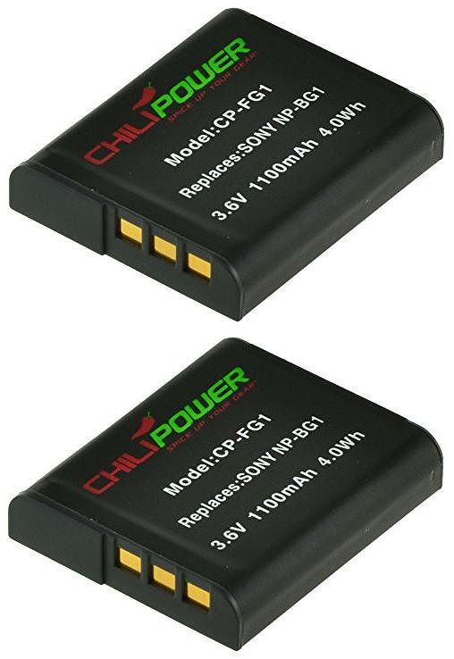 Foto van Chilipower np-bg1 / np-fg1 accu voor sony - 1100mah - 2-pack