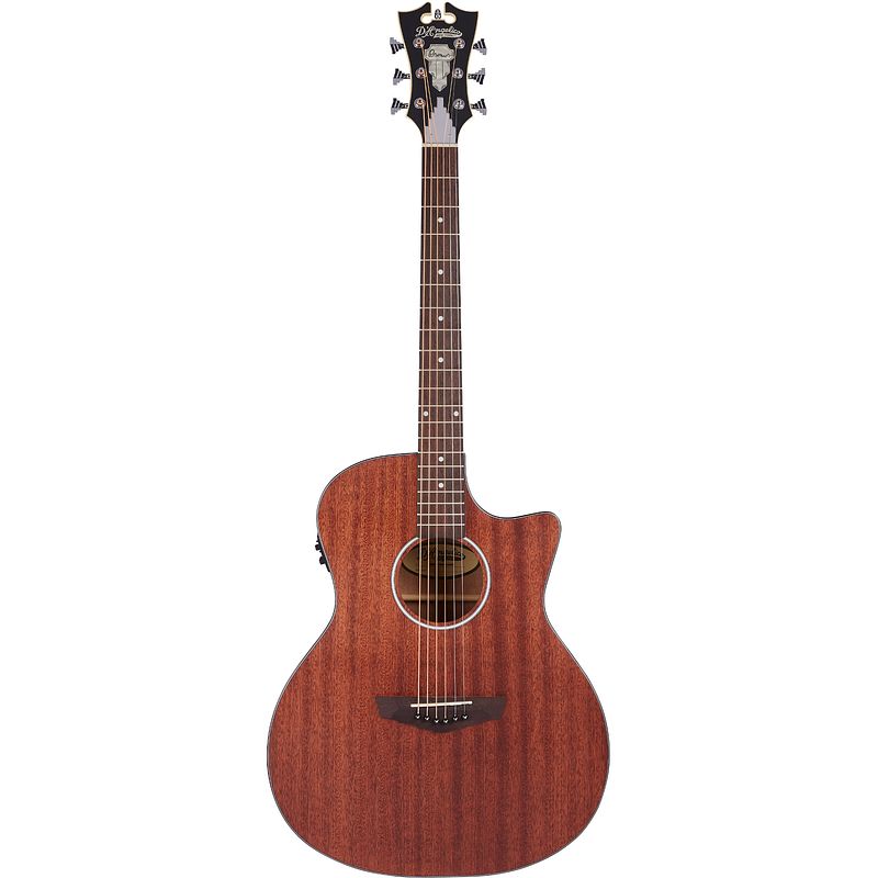 Foto van D'sangelico premier gramercy ls natural mahogany elektrisch-akoestische westerngitaar