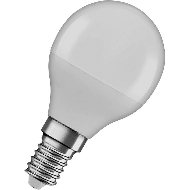 Foto van Osram sferische matte led-lamp met koellichaam - 5,4w equivalent 40w e14 - koel wit