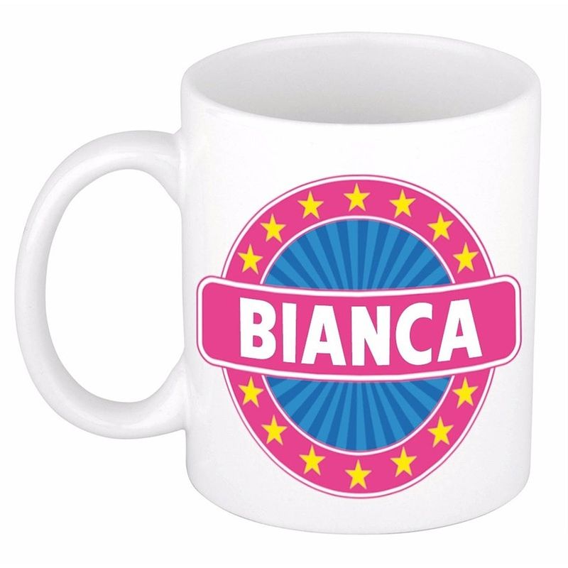 Foto van Bianca naam koffie mok / beker 300 ml - namen mokken