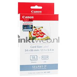 Foto van Canon kc-18if cartridge en stickers kleur cartridge