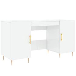 Foto van The living store bureau - studie en werkruimte - 140x50x75 cm - hoogglans wit