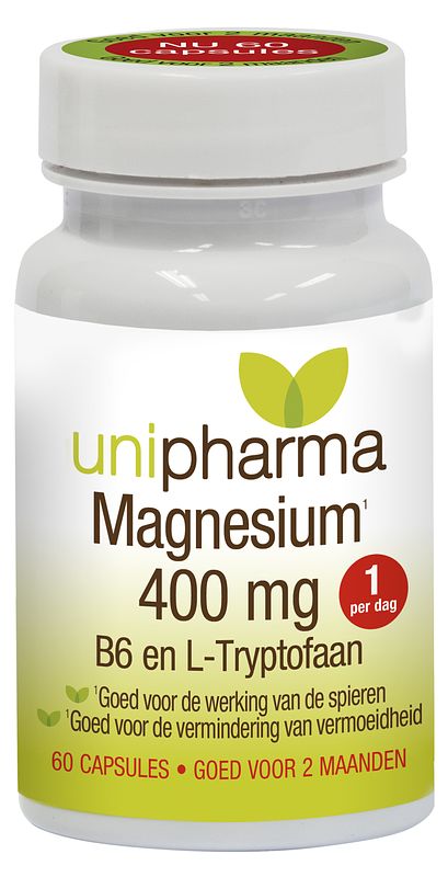 Foto van Unipharma magnesium 400 mg capsules