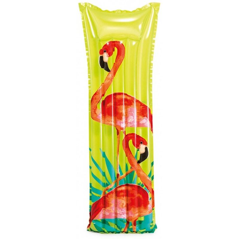 Foto van Intex luchtbed flamingo 183 x 69 cm groen