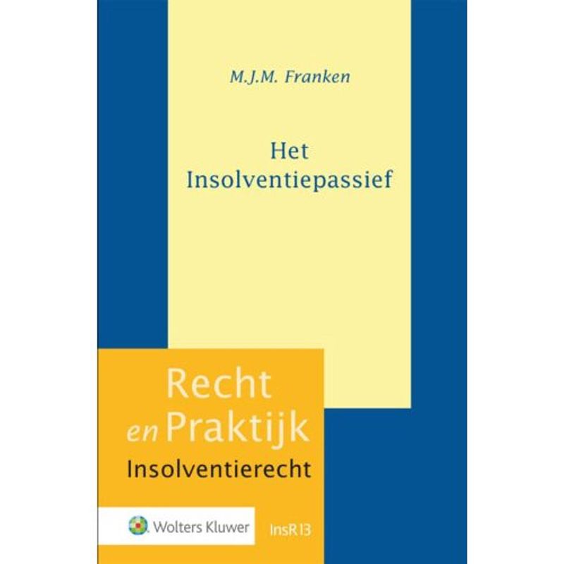 Foto van Het insolventiepassief - recht en praktijk -