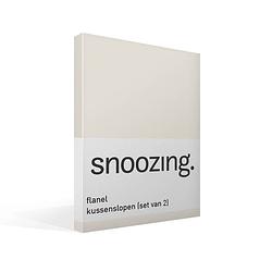 Foto van Snoozing - flanel - kussenslopen - set van 2 - 40x60 - ivoor